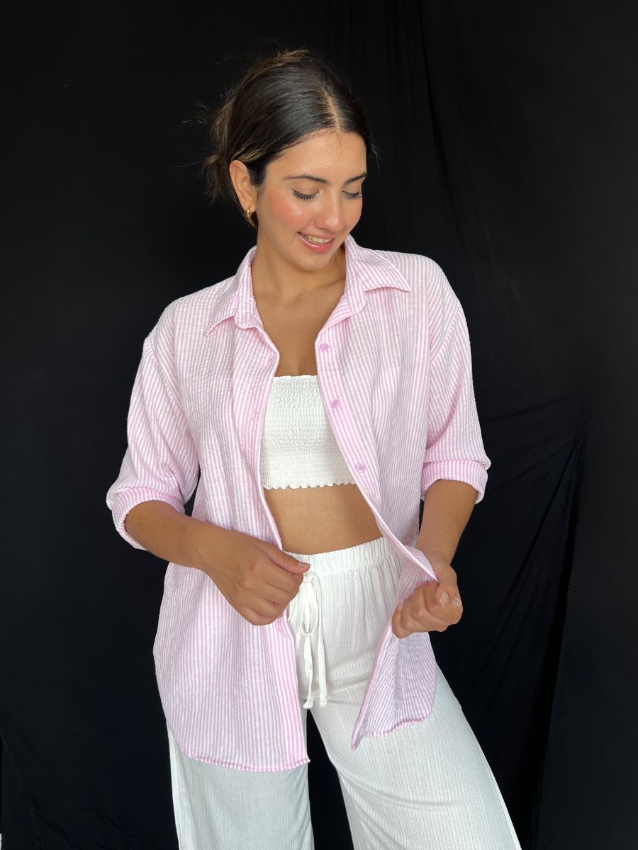 BLUSA LINO RAYAS