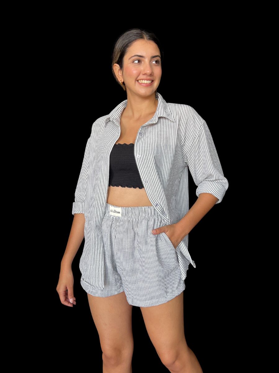 BLUSA LINO RAYAS