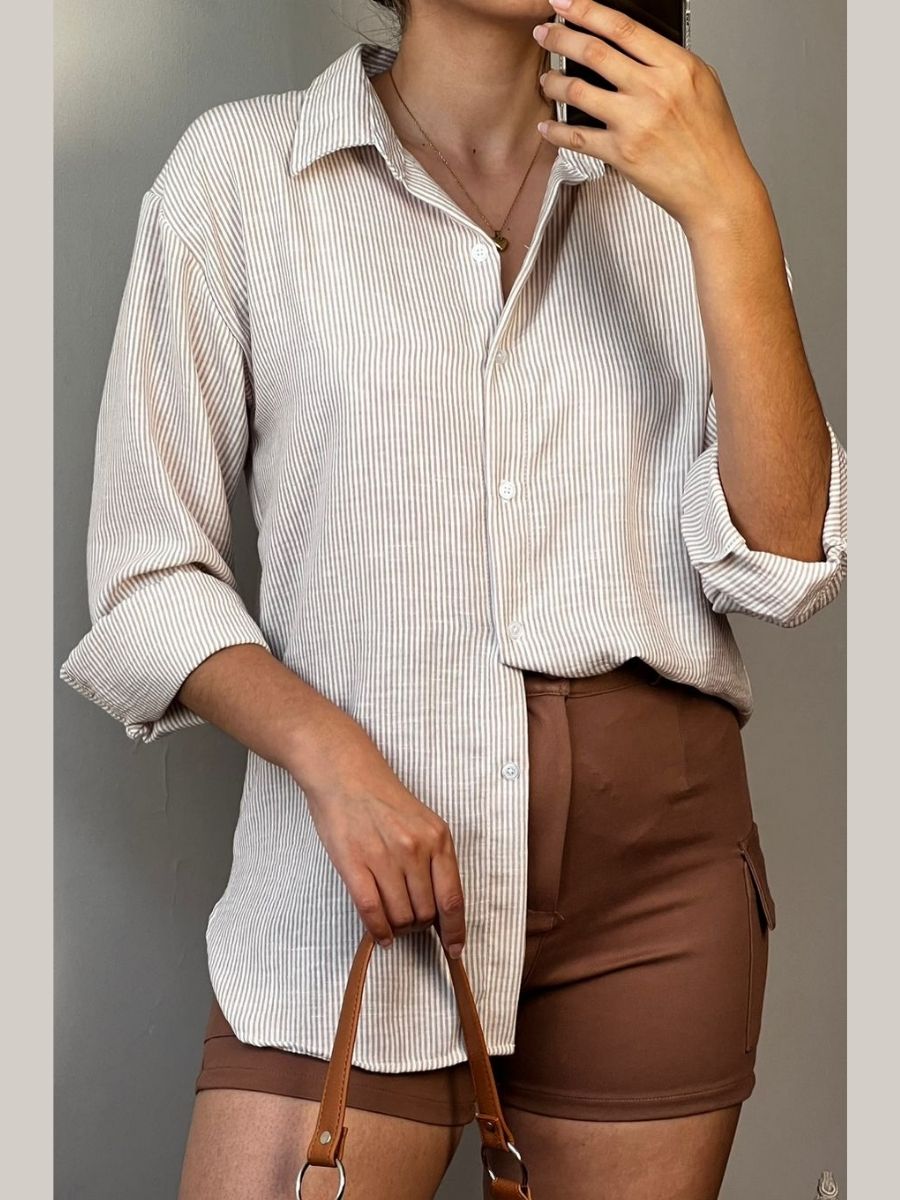 BLUSA LINO RAYAS