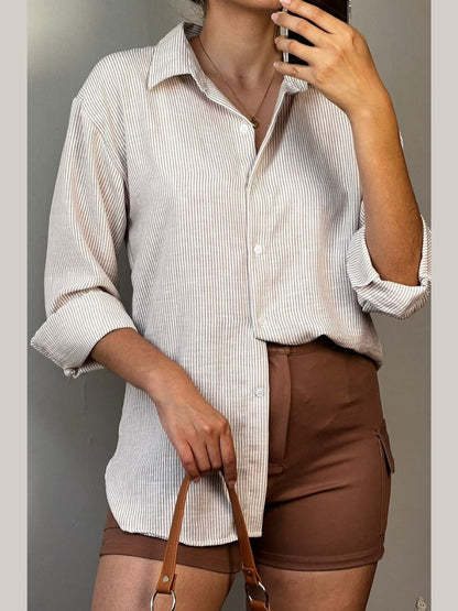 BLUSA LINO RAYAS